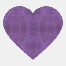 Purple Batik Heart Sticker