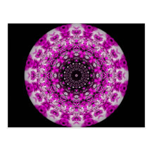 purple bauble kaleidoscope postcard