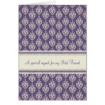 Purple Best Friend Matron of Honour Invitation Car