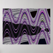 purple black waves print