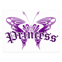 Purple Butterfly Princess Postcard