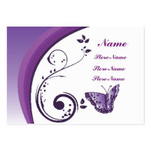 Purple Butterfly Registry Cards for Shower Cards Business Cards