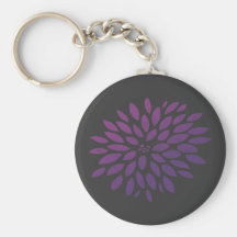 Purple Chrysanthemum Key Chain