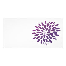 Purple Chrysanthemum Photo Card Template