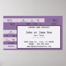 purple concert ticket posters