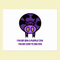 Purple Cow Postcard postcards