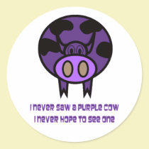 Purple Cow Sticker stickers