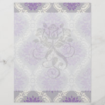 purple cream and grey royale damask full color flyer