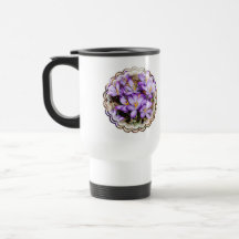 Purple Crocus Plastic Travel Mug