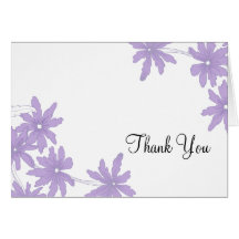 Purple Daisies Bridesmaid Thank You Note Card