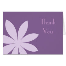 Purple Daisy Bridesmaid Thank You Card
