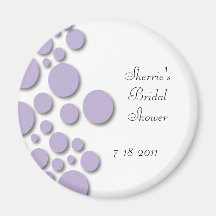 Purple Dot Bridal Shower Party Magnet