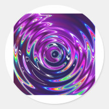 Purple Ecstacy Round Stickers