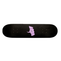 Purple Elephant Face. Cartoon. Custom Skateboard