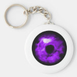 Purple Eye looking graphic, cloudy inside Keychains