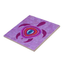 Purple Eye Turtle Tile