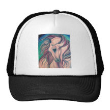 Purple Fantasy Horse Mesh Hat