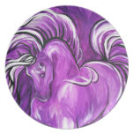 Purple Fantasy Horse Party Plates