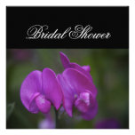 Purple Floral Bridal Shower Invitation invitations