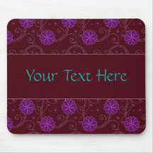 Purple Floral Mousepads