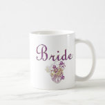 Purple Floral Wedding Invitation Set Mugs