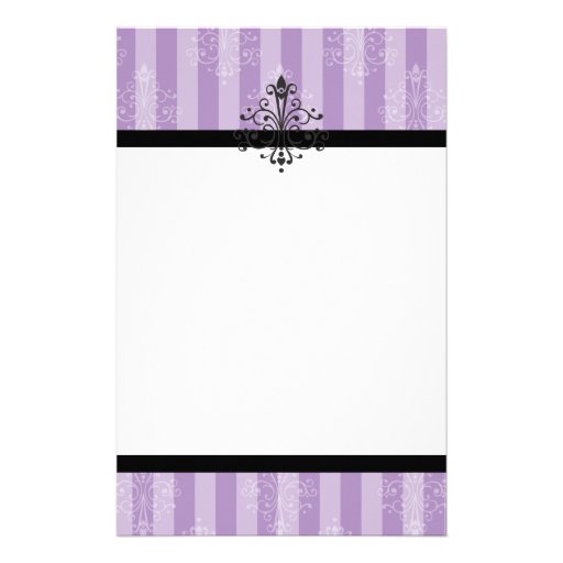Purple Flourish Stationery Design