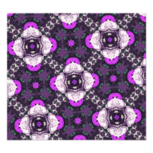 Purple Flower Pattern Art Photo