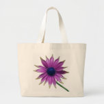 purple flower tote bag