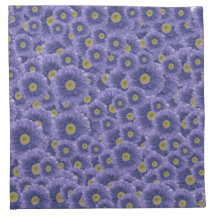 Purple Flowers Cloth Napkin