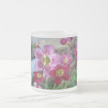 Purple Flowers Frosted Mug