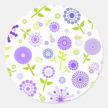 Purple Flowers Sticker