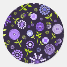 Purple Flowers Sticker
