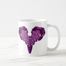Purple Fractal Heart Mug