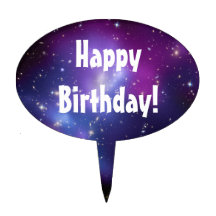 Purple Galaxy Cluster Cake Pick