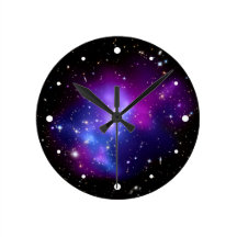 Purple Galaxy Cluster MACS J0717 Space Clocks