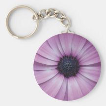 Purple Gerbera Daisy Flower key chain