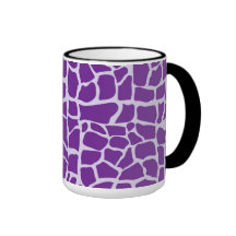 Purple giraffe pattern mosaic mug