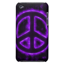 Purple Glo Peace Sign iPod Case iPod Touch Cover