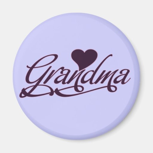 Purple Grandma Fridge Magnet