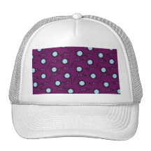Purple grape spots mesh hats
