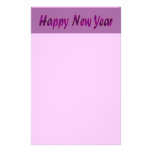 purple happy new year stationery