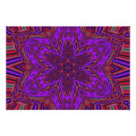 Purple Heart Kaleidoscope Design Photographic Print