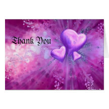 purple heart, Thank You Greeting Card
