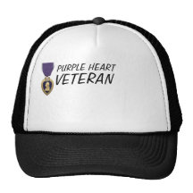 PURPLE HEART VETERAN CAP MESH HATS
