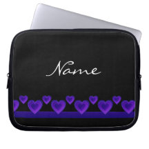 Purple Hearts Neoprene Laptop Sleeve