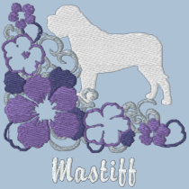 Purple Hibiscus Mastiff embroidered shirts