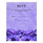 Purple Hydrangea RSVP Response Cards Personalized Invites
