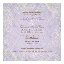 Purple Hydrangea Swirl - Bridal Shower Invitation