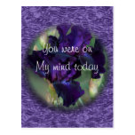 Purple Iris 2899wvbk - customise any occasion Postcards