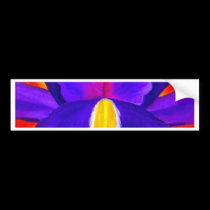 Purple Iris Flower Painting Art - Multi bumper stickers